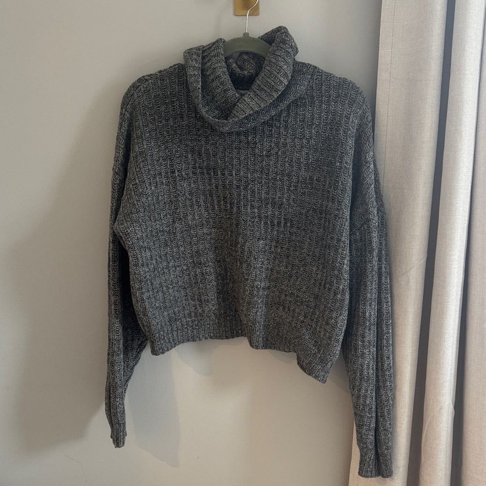 Lovers + Friends Charcoal Cowl Neck Sweater